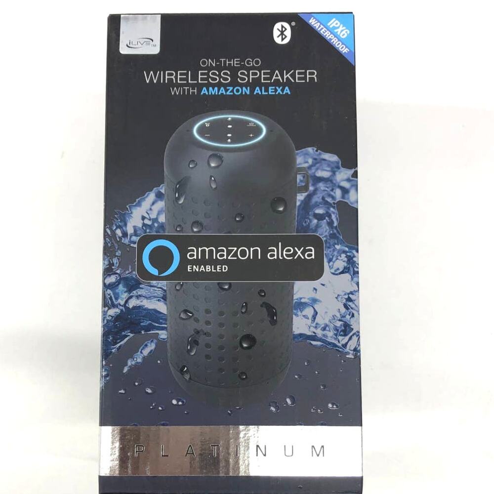 iLive Platinum Portable Bluetooth Smart Speaker Amazon Alexa Voice Assistant